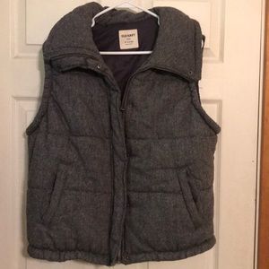 Grey puffy vest